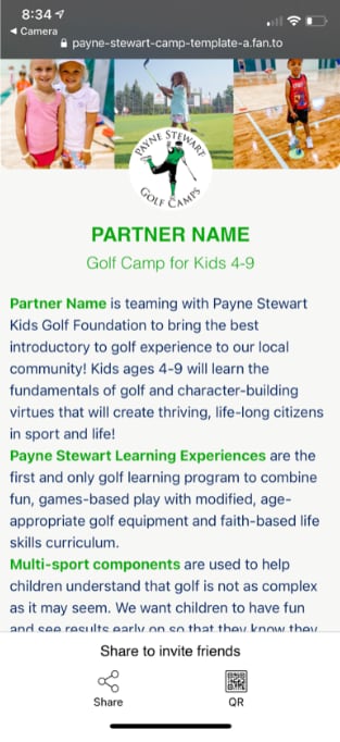Payne Stewart Golf Camp